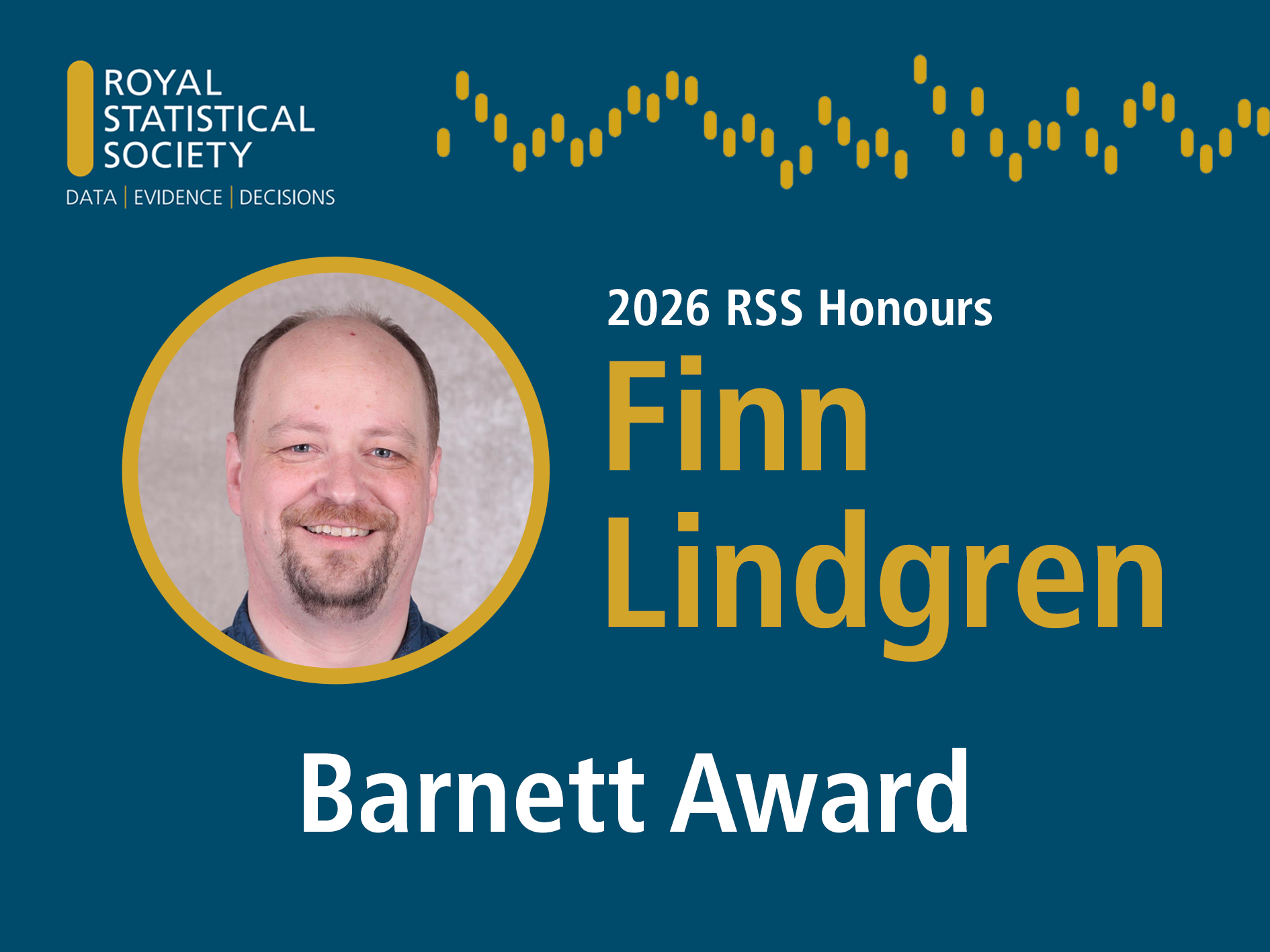 Finn Lindgren receives RSS Barnett Award 2026 | School of Mathematics ...