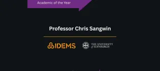 Graphic that reads 'Professor Chris Sangwin'