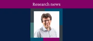 A professional headshot of Arend under the heading, "Research News"