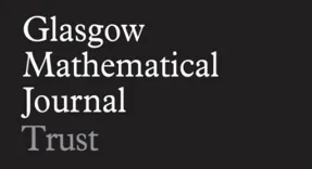 Logo stating 'Glasgow Mathematical Journal Trust' in white text on a black background