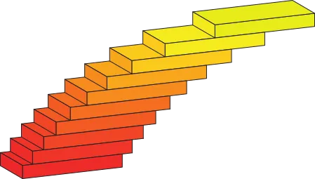 STACK logo, a stack of coloured building blocks