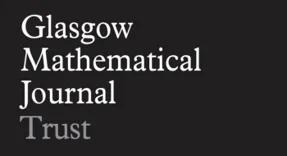 Logo stating 'Glasgow Mathematical Journal Trust' in white text on a black background